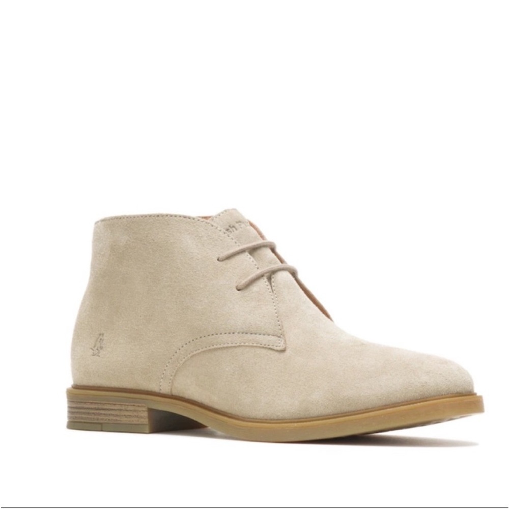 NEW Hush Puppies WIDE Cream Suede Oxford Bootie 8.5